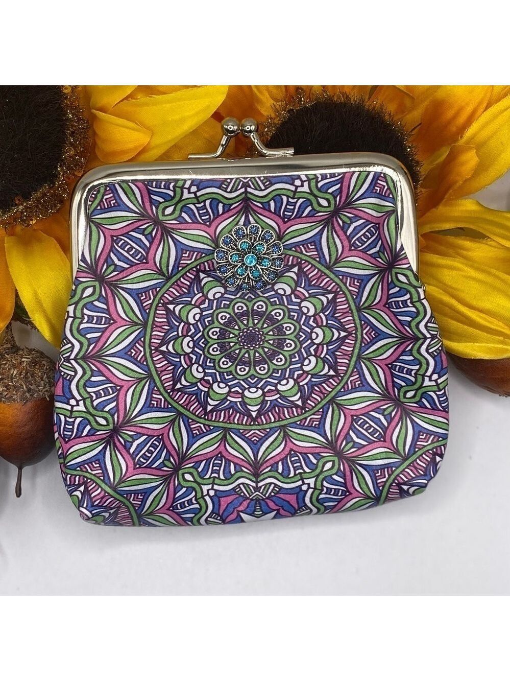 Cute Snap Jewelry Change Purse with Sparkling Blue Snap! SEE VIDEO!